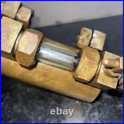 Antique Brass 1 Pint Detroit Lubricator Oiler Hit Miss Steam Engine Parts