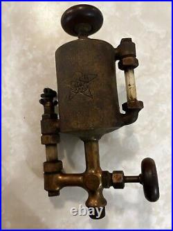 Antique Brass 1 Pint Powel Boson Oiler For Hit And Miss Engine. Rare & Complete
