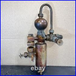 Antique Brass Detroit Hydrostatic 1/2pt Lubricator Parts Hit Miss Steam Engine