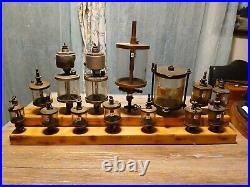 Antique Brass Glass Oiler Collection Hit Miss Steam Engine Machinery Beautiful