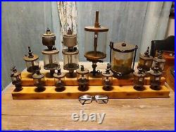 Antique Brass Glass Oiler Collection Hit Miss Steam Engine Machinery Beautiful