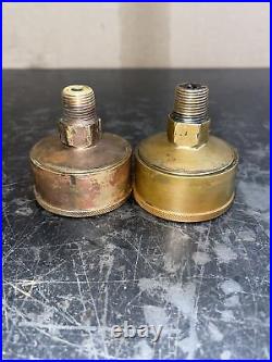 Antique Brass No. 2 Grease Cups Oiler Hit Miss Steam Engine W. D. Allen