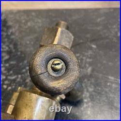 Antique Brass Powell Trojan 1/2PT Lubricator oiler hit miss steam engine NICE