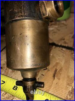 Antique Brass Swift Lubricator Oiler Hit Miss Steam Tractor Engine Decor Small