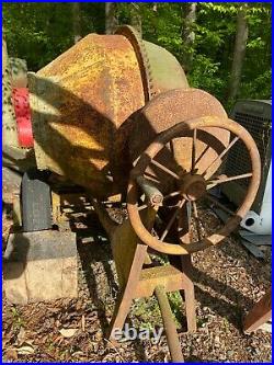 Antique Cement Mixer with Stover Hit & Miss Engine Late 30's model