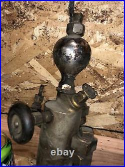 Antique Detroit Lubricator Oiler Brass Nickel Hit Miss Steam Engine 1pt
