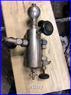 Antique Detroit Lubricator Pint Oiler Brass Hit Miss Steam Engine