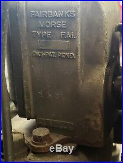 Antique Fairbanks Morse Model Z Hit Miss Gas Engine 3 H. P. 475 R. P. M