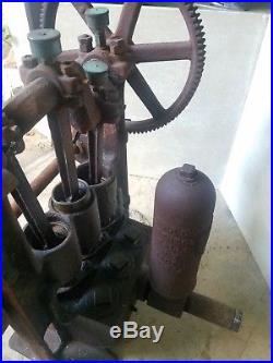 Antique Goulds tri-cylinder Water Pump RARE hit miss engine motor brass display