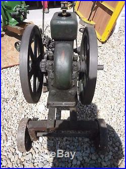 Antique Hercules 1-1/2 hp Stationary Engine -hit miss gas farm engine with trucks