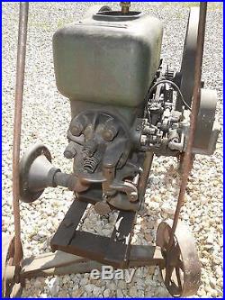 Antique Hercules 1-1/2 hp Stationary Engine -hit miss gas farm engine with trucks
