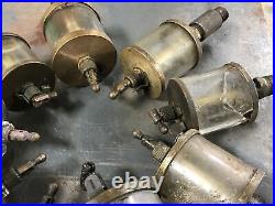 Antique Hit Miss Engine LARGE Brass Oiler Lot Steam Parts Lot