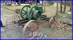 Antique Hit Miss Gas Engine 8 hp John Deere Engine made by Root and Vandervoot