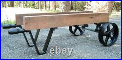 Antique Hit & Miss Gas Engine Wheelbarrow Cart Parts Set Cast Iron Five Spoke