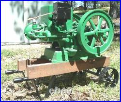 Antique Hit & Miss Gas Engine Wheelbarrow Cart Parts Set Cast Iron Five Spoke
