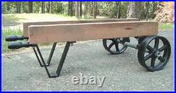 Antique Hit & Miss Gas Engine Wheelbarrow Cart Parts Set Cast Iron Six Spoke