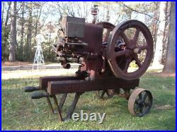 Antique Hit & Miss Gas Engine Wheelbarrow Cart Parts Set Cast Iron Six Spoke