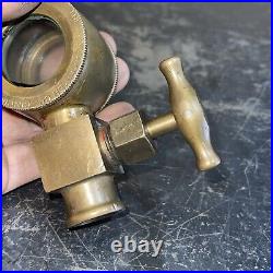 Antique Lunkenheimer Brass Oiler Sight Glass Adjuster Hit Miss Steam Engine