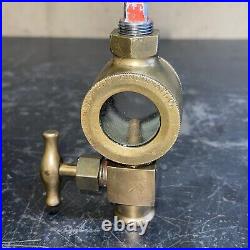 Antique Lunkenheimer Brass Oiler Sight Glass Adjuster Hit Miss Steam Engine