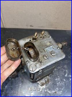 Antique Manzel Bros Mechanical Lubricator Oiler Dual Feed Hit Miss Steam Engine