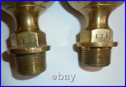 Antique Matched Pair Brass Steam Engine Oil Cups Hit Miss Engine