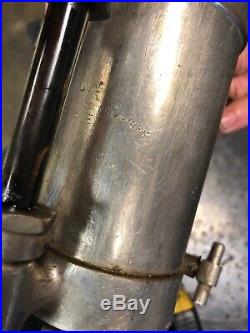 Antique Nathan MFG Lubricator Nickel Glass Oiler Hit Miss Steam Engine Steampunk
