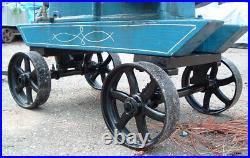 Antique Old Vintage Hit & Miss Gas Engine Cart Bolster Set Cast Iron