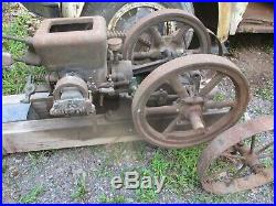 Antique Ottawa Log Saw And Engine Looks Complete / Working