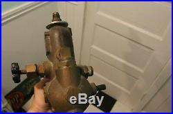 Antique Pat. 1915 Detroit Lubricator Brass Oiler Hit Miss Steam Engine Vintage
