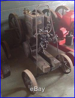Antique Stationary Hit Miss Farm Gas Engine, Domestic 2 hp Sideshaft