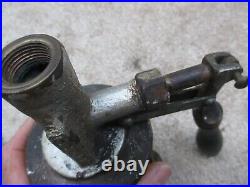 Antique Vintage Brass Oiler Nathan Ny Side Pump Wood Handle Hit Miss Engine
