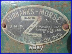 Antique Vintage Fairbanks-Morse 2 HP Type Z Style D Hit & Miss Gas Engine Motor