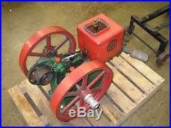Antique Vintage Farm Barn 1 H. P. Hit & Miss Engine with Pull Cart