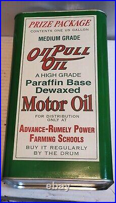 Antique Vintage Rumely Tractor OilPull Can 1 Gallon Reproduction Hit Miss