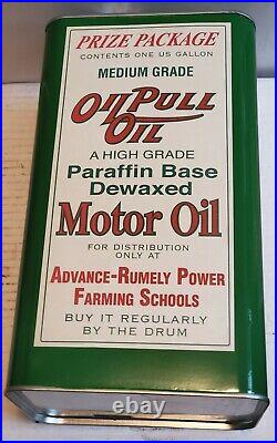 Antique Vintage Rumely Tractor OilPull Can 1 Gallon Reproduction Hit Miss