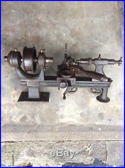 Antique flat belt drive Machinist lathe 36 Hit & Miss Engine