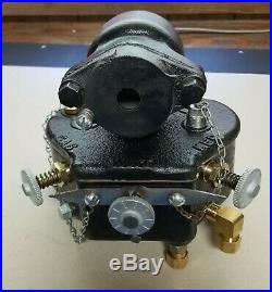 Antique hit and miss gas engine IHC M 6hp 3 needle carb