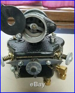 Antique hit and miss gas engine IHC M 6hp 3 needle carb