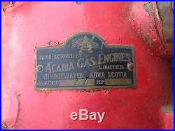 Arcadia Gas Engine Marine Vertical Hit and Miss Nova Scotia Canada Boat Motor
