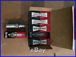 Box Of Ten Champion #34 Spark Plugs Hit And Miss Engine Motor T Ford Maytag 1/2