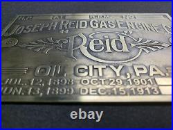 Brand New Reid Antique Hit And Miss Engine Brass Data Tag