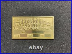 Brand New Sta Rite Antique Hit And Miss Engine Brass Data Tag