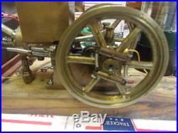 Brass Model Hit And Miss Engine 5-1/4 Inch Flywheels Needs A New Home