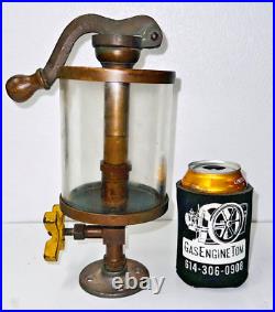 Brass Pump Top Oiler No. 8 Glass Antique Steam Hit Miss Engine LARGE