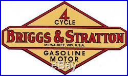 Briggs & Stratton Gas Engine Motor Decal Hit & Miss 1950's 1970's FH FI WM WI