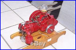 Bruner Air Compressor Model Hit and Miss Engine, Custom Built by George Lowman