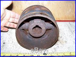 CAST IRON Belt Pulley Hit Miss Gas Engine Motor Steam Magneto Pump 1 1/2 Bore
