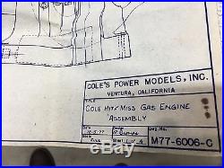 COLES' POWER MODELS M77-6006-C Hit and Miss Gas Engine Model Never built! Rare