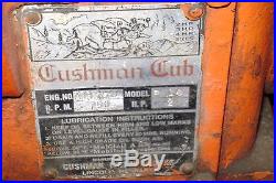 CUSHMAN CUB 2hp ENGINE HIT & MISS STYLE ENGINE MODEL R 14