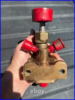 California Small Brass Body Gear Water Pump Hit Miss Steam Engine